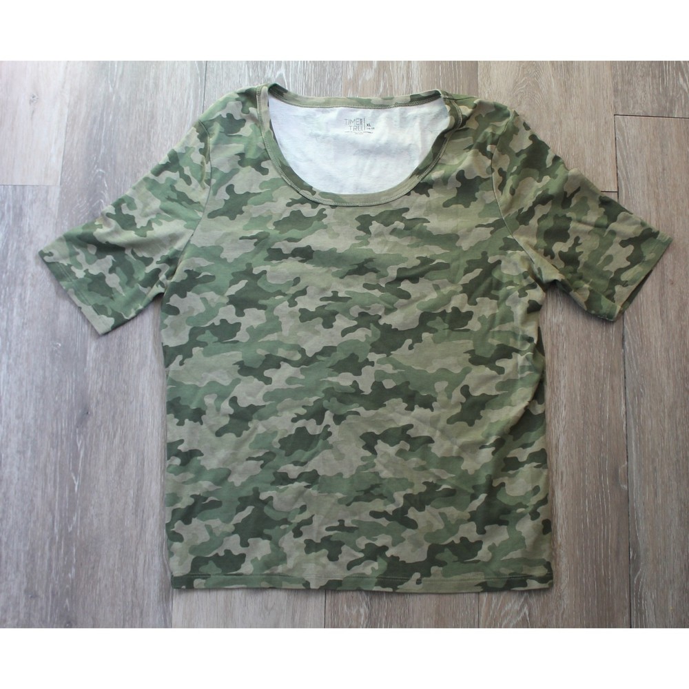 Youth XL Girls Camouflaged Tee T-Shirt